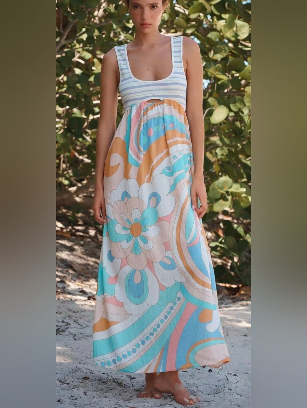 Anthropologie Celandine Groovy Floral Maxi Dress - Picture 2 of 4